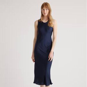 NWT Quince Washable Silk Tank Midi Dress L